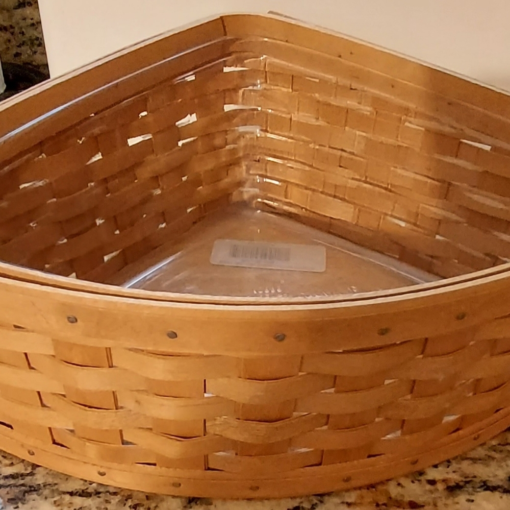 Longaberger Large Corner Basket - 11" Across X 8-1/2" Wide